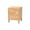 Baxton Studio Hosea Japandi Carved Honeycomb Natural King Size 5-Piece Bedroom Set 246-13620-13627-13627-13622-13623-ZORO - alternate 6